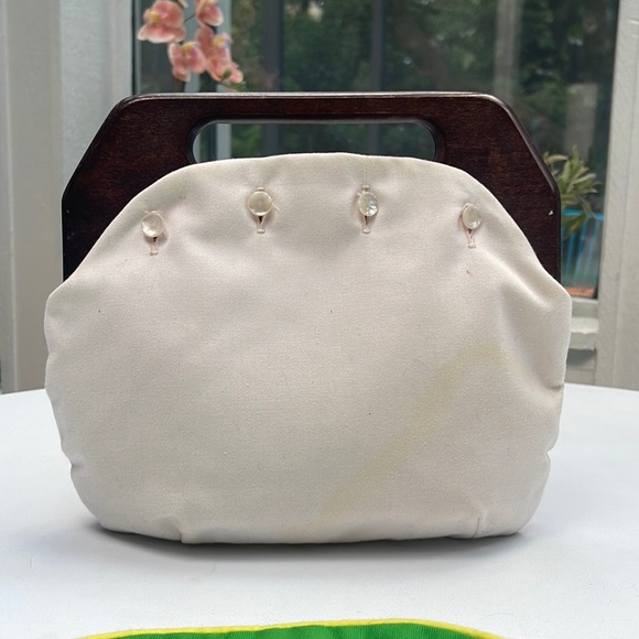 De’Lanthe Bags Vintage Delanthe Bermuda Bag 3 Covers Wooden Handle